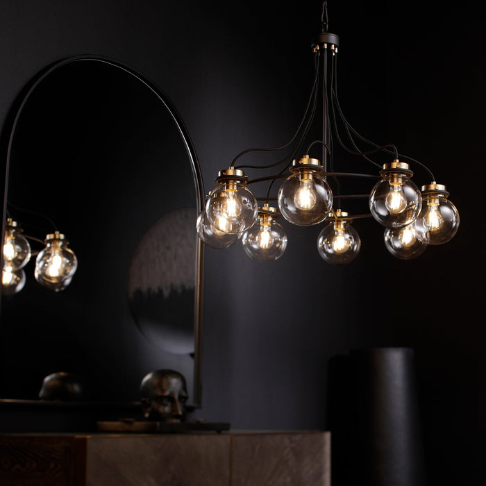 Centauri 8 Light Chandelier - Textured Black
