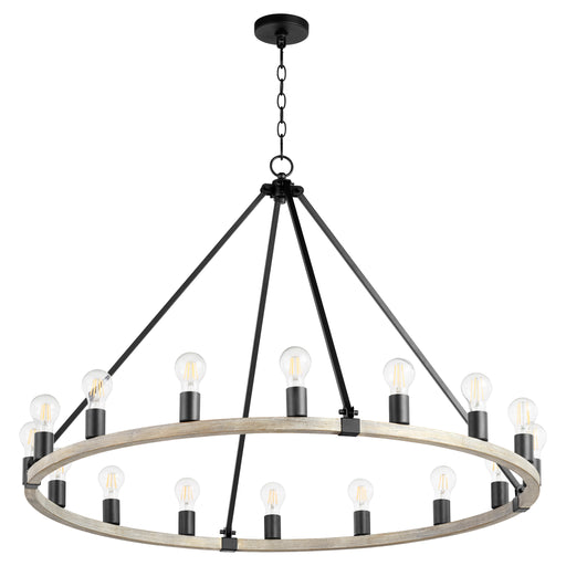 Quorum Home Quorum - 64-16-6941 - 16 Light Chandelier - Textured Black w/ Weathered Oak Finish