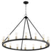 Quorum Home Quorum - 64-16-6980 - 16 Light Chandelier - Textured Black w/ Aged Brass