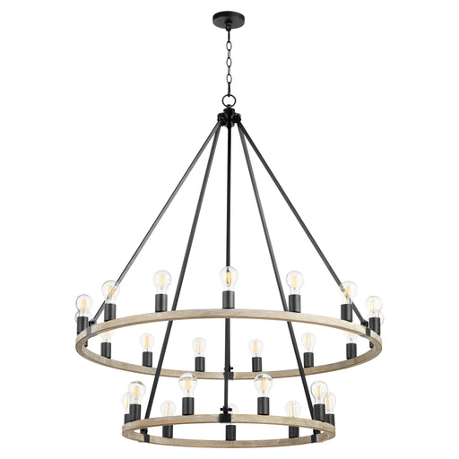 Quorum Home Quorum - 64-24-6941 - 24 Light Chandelier - Textured Black w/ Weathered Oak Finish