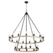 Quorum Home Quorum - 64-24-6941 - 24 Light Chandelier - Textured Black w/ Weathered Oak Finish