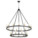 Quorum Home Quorum - 64-24-6980 - 24 Light Chandelier - Textured Black w/ Aged Brass