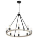 Quorum Home Quorum - 64-8-6941 - Eight Light Chandelier - Textured Black w/ Weathered Oak Finish