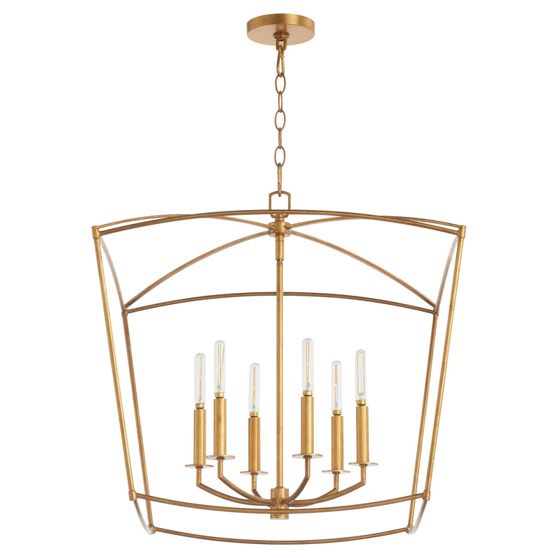 Quorum Home Quorum - 6412-6-74 - Six Light Pendant - Gold Leaf