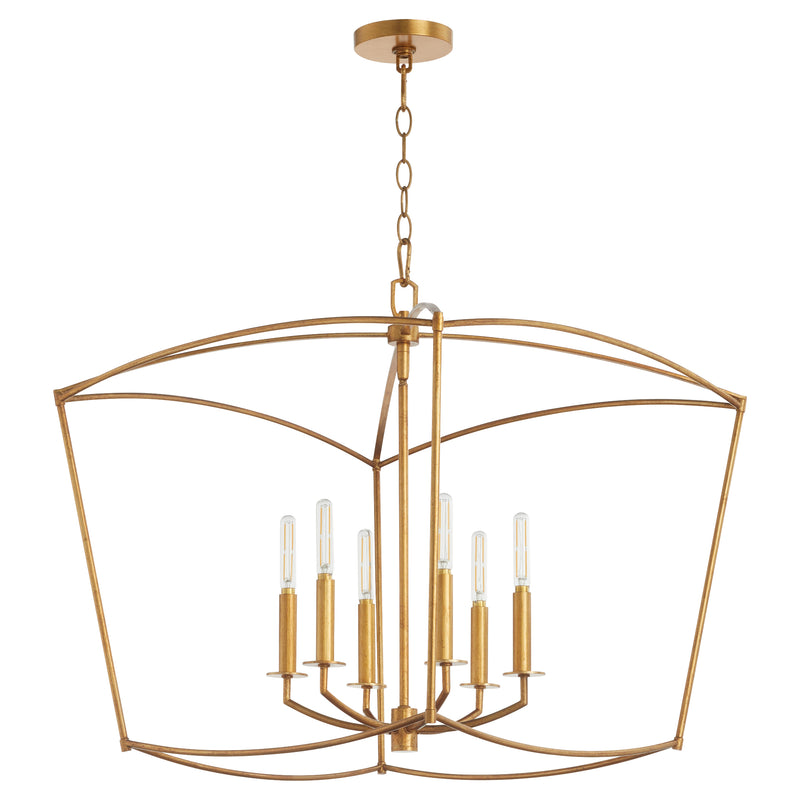 Quorum Home Quorum - 6412-6-74 - Six Light Pendant - Gold Leaf