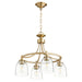 Quorum Home Quorum - 6422-4-280 - Four Light Chandelier - Aged Brass w/ Clear/Seeded