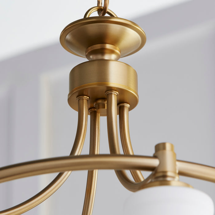 Quorum Home Quorum - 6422-4-80 - Four Light Chandelier - Aged Brass