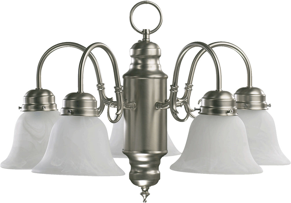Quorum Home Quorum - 6429-5-65 - Five Light Chandelier - Satin Nickel