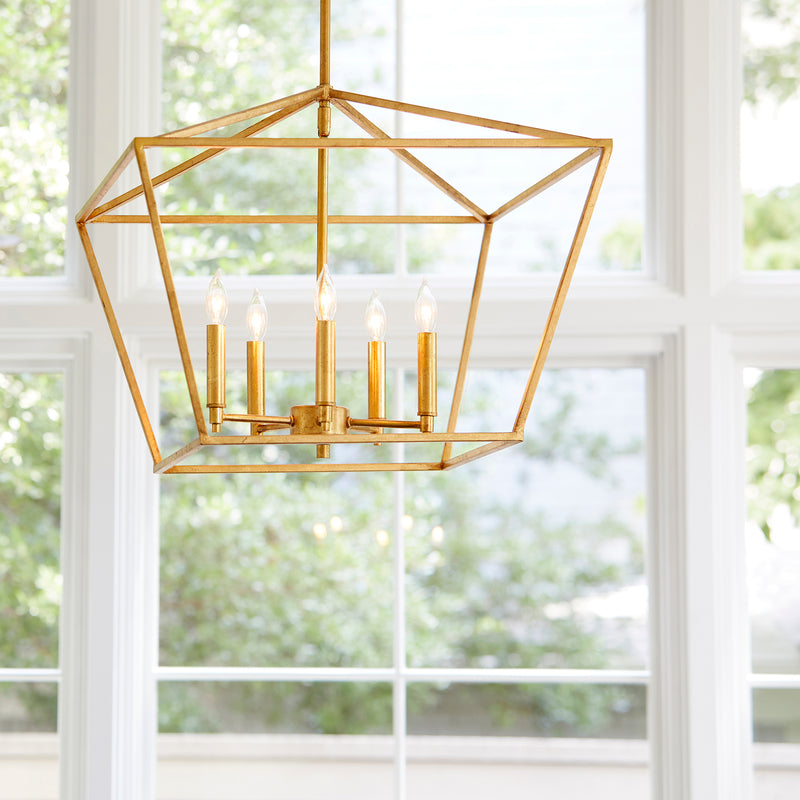 Quorum Home Quorum - 644-5-74 - Five Light Chandelier - Gold Leaf