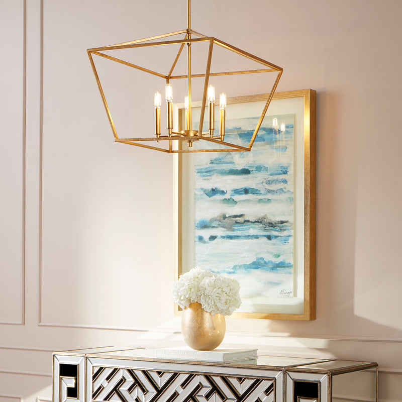 Quorum Home Quorum - 644-5-74 - Five Light Chandelier - Gold Leaf
