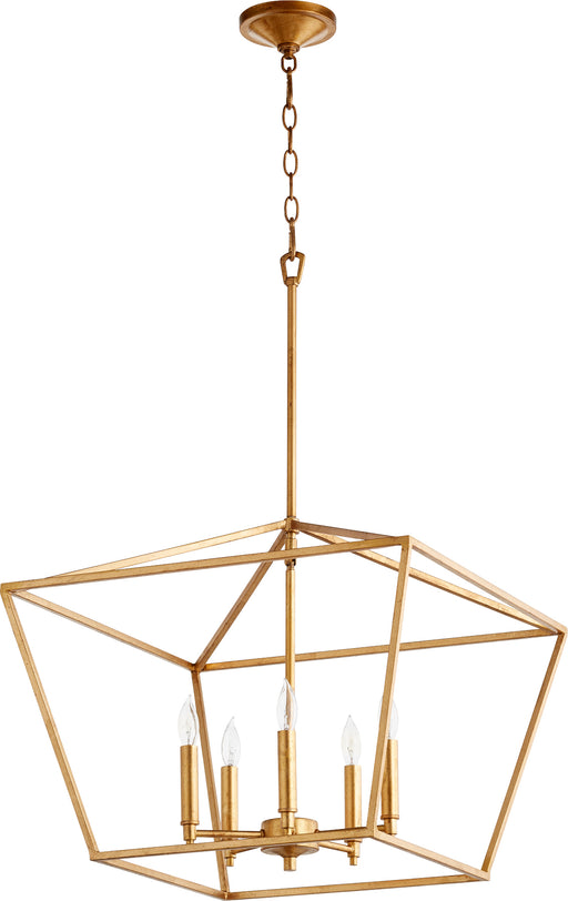 Quorum Home Quorum - 644-5-74 - Five Light Chandelier - Gold Leaf