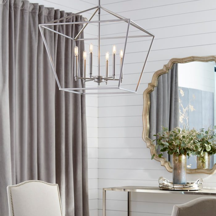 Quorum Home Quorum - 644-6-64 - Six Light Chandelier - Classic Nickel