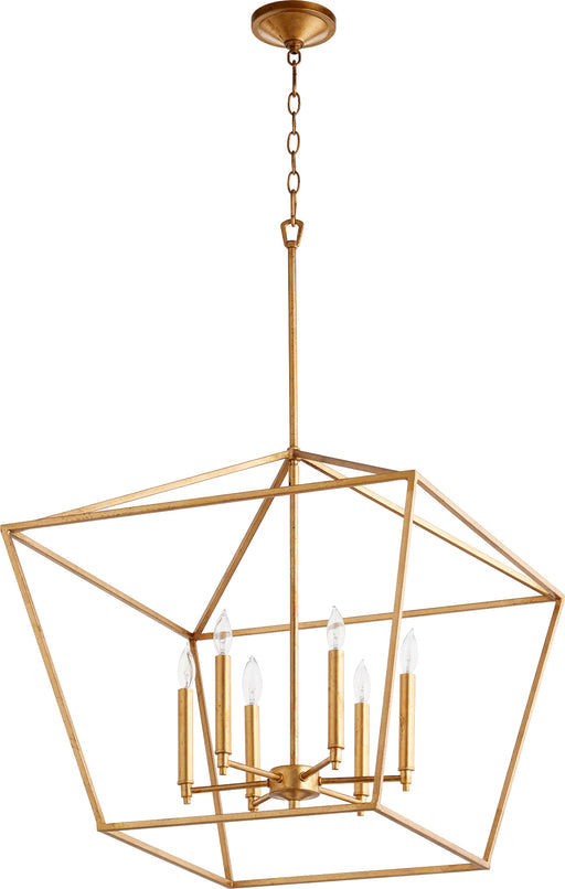 Quorum Home Quorum - 644-6-74 - Six Light Chandelier - Gold Leaf