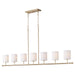 Quorum Home Quorum - 647-7-80 - Seven Light Linear Chandelier - Aged Brass