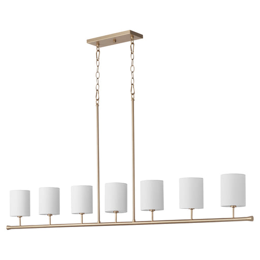 Quorum Home Quorum - 647-7-80 - Seven Light Linear Chandelier - Aged Brass