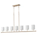 Quorum Home Quorum - 647-7-80 - Seven Light Linear Chandelier - Aged Brass