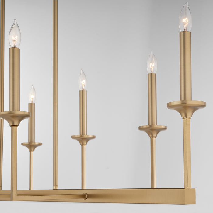 Quorum Home Quorum - 6505-8-80 - Eight Light Linear Chandelier - Aged Brass