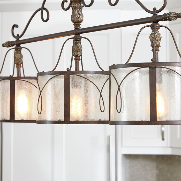 Quorum Home Quorum - 6506-3-39 - Three Light Island Pendant - Vintage Copper