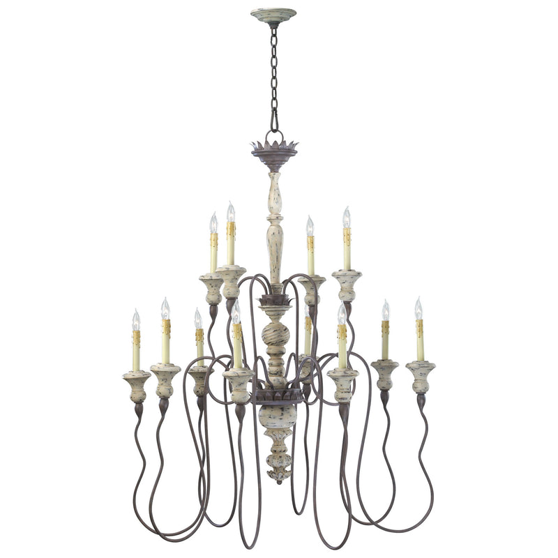 Quorum Home Cyan - 6513-12-43 - 12 Light Chandelier - Carriage House