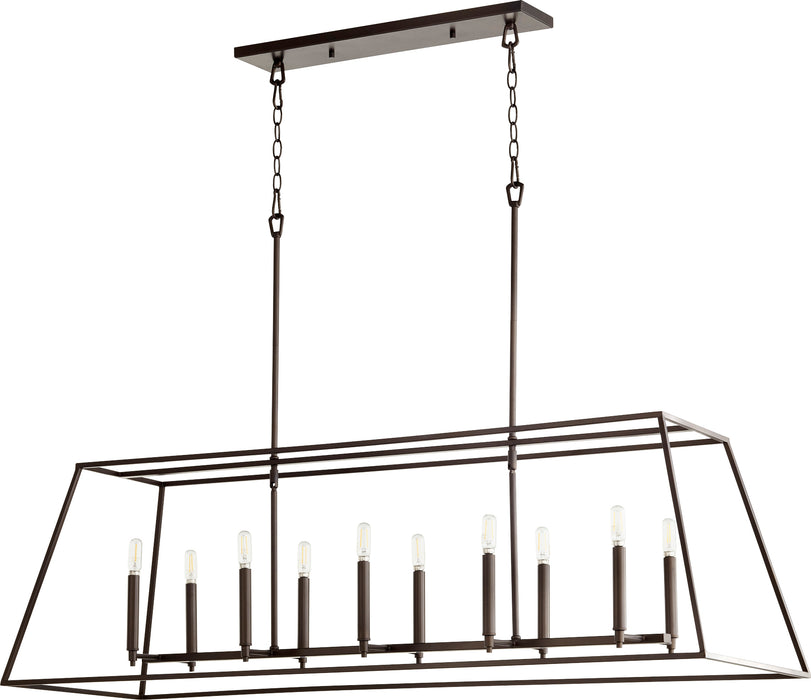 Quorum Home Quorum - 654-10-86 - Ten Light Entry Pendant - Oiled Bronze
