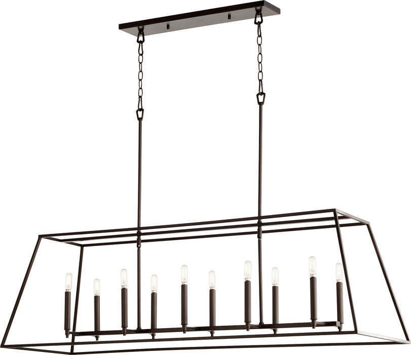 Quorum Home Quorum - 654-10-86 - Ten Light Entry Pendant - Oiled Bronze