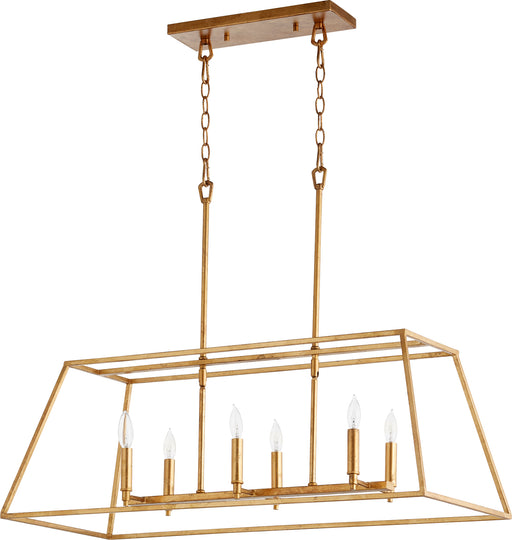 Quorum Home Quorum - 654-6-74 - Six Light Pendant - Gold Leaf