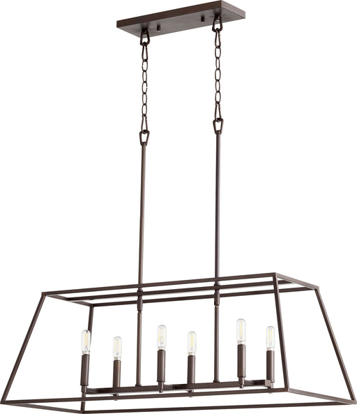 Quorum Home Quorum - 654-6-86 - Six Light Entry Pendant - Oiled Bronze