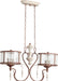 Quorum Home Quorum - 6552-6-56 - Six Light Island Pendant - Manchester Grey w/ Rust Accents