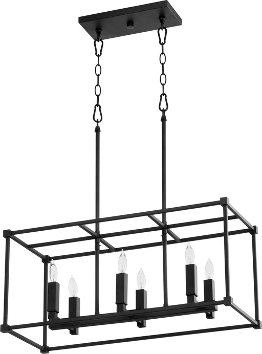 Quorum Home Quorum - 656-6-69 - Six Light Linear Pendant - Textured Black