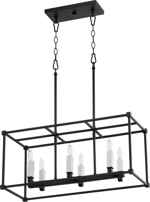 Quorum Home Quorum - 656-6-69 - Six Light Linear Pendant - Textured Black