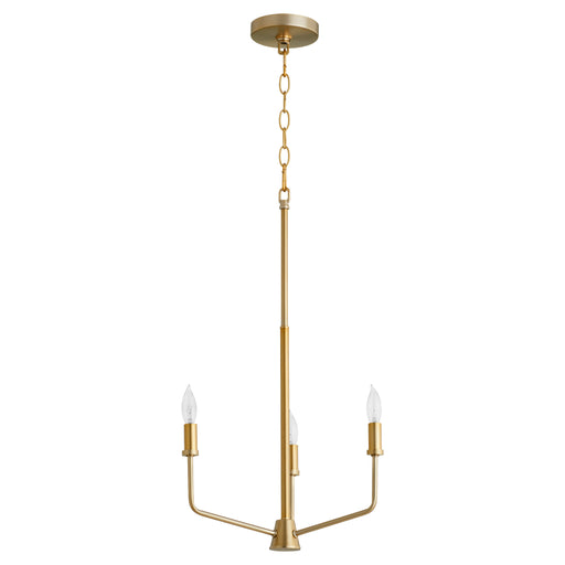 Quorum Home Quorum - 657-3-80 - Three Light Chandelier - Aged Brass