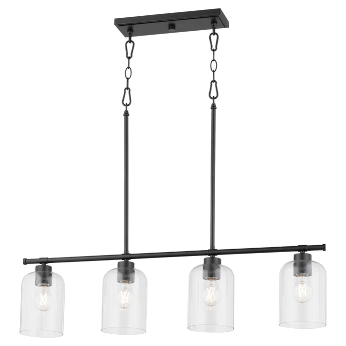 Quorum Home Quorum - 6574-4-59 - Four Light Linear Chandelier - Matte Black