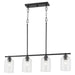 Quorum Home Quorum - 6574-4-59 - Four Light Linear Chandelier - Matte Black