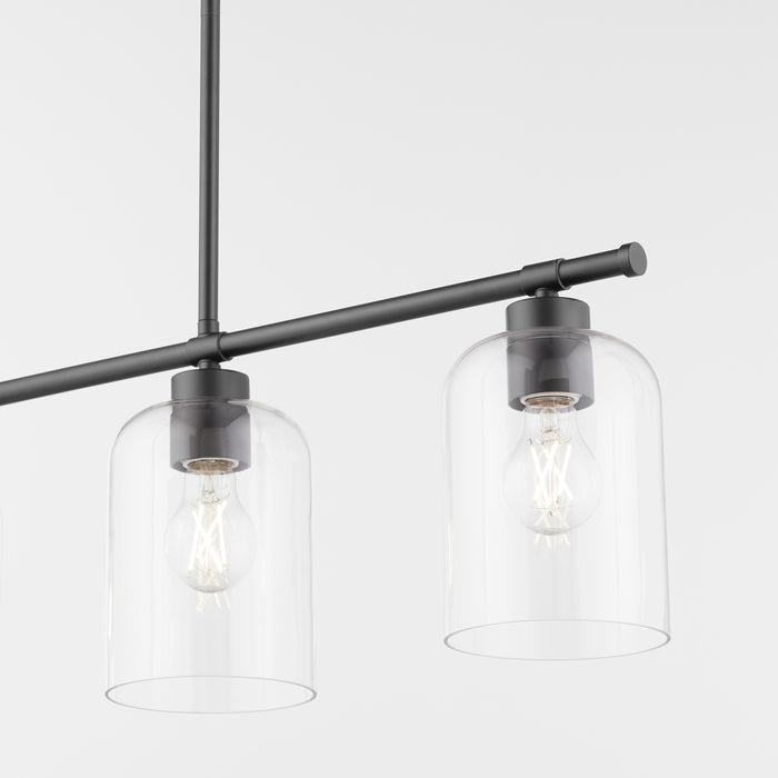 Quorum Home Quorum - 6574-4-59 - Four Light Linear Chandelier - Matte Black
