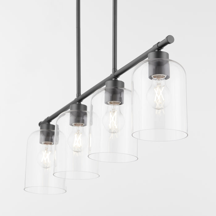 Quorum Home Quorum - 6574-4-59 - Four Light Linear Chandelier - Matte Black