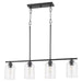 Quorum Home Quorum - 6574-4-59 - Four Light Linear Chandelier - Matte Black
