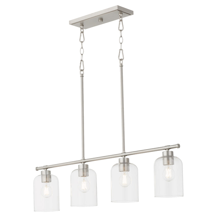 Quorum Home Quorum - 6574-4-65 - Four Light Linear Chandelier - Satin Nickel