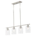 Quorum Home Quorum - 6574-4-65 - Four Light Linear Chandelier - Satin Nickel