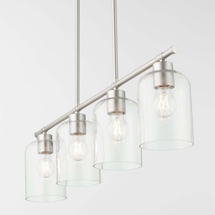 Quorum Home Quorum - 6574-4-65 - Four Light Linear Chandelier - Satin Nickel