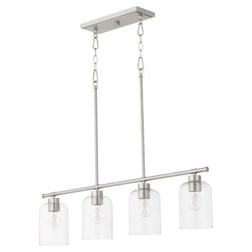 Quorum Home Quorum - 6574-4-65 - Four Light Linear Chandelier - Satin Nickel