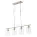 Quorum Home Quorum - 6574-4-65 - Four Light Linear Chandelier - Satin Nickel