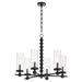 Quorum Home Quorum - 660-6-59 - Six Light Chandelier - Matte Black