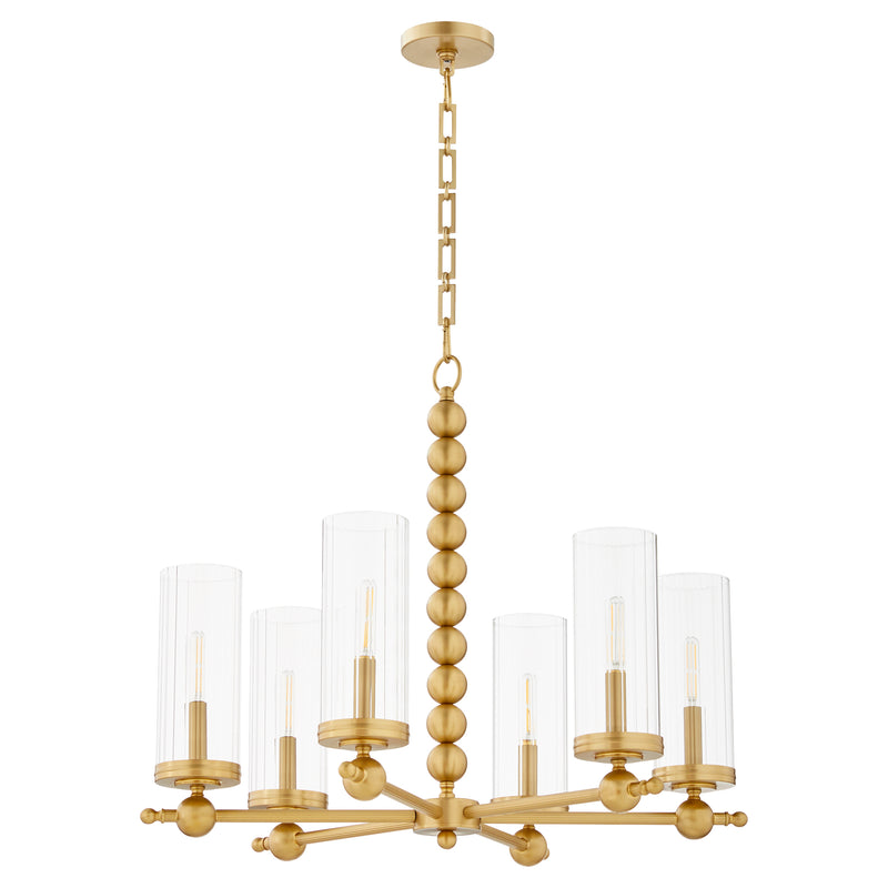 Quorum Home Quorum - 660-6-80 - Six Light Chandelier - Aged Brass