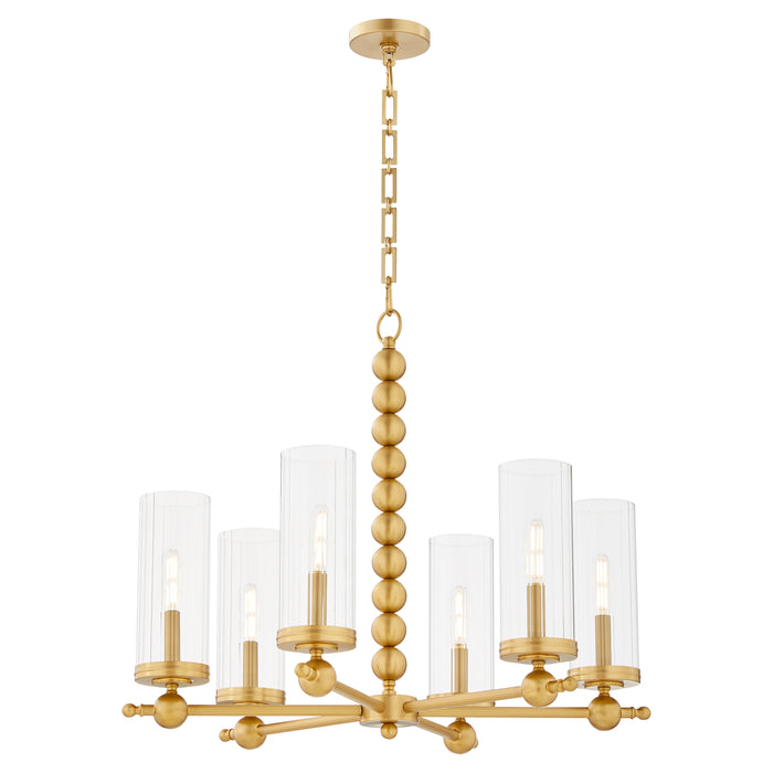 Quorum Home Quorum - 660-6-80 - Six Light Chandelier - Aged Brass