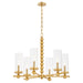 Quorum Home Quorum - 660-6-80 - Six Light Chandelier - Aged Brass