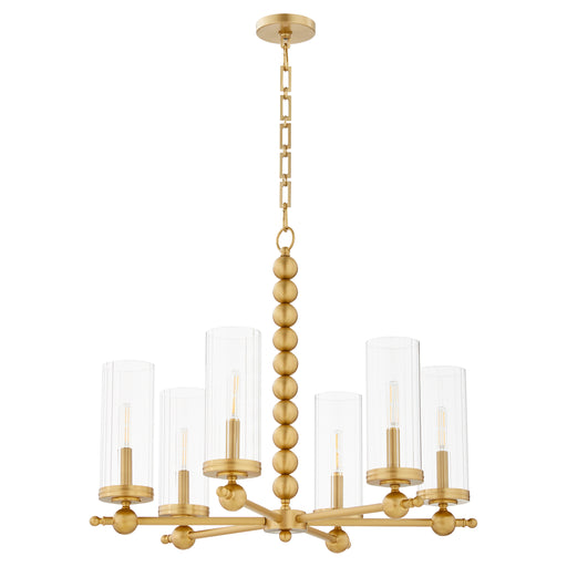 Quorum Home Quorum - 660-6-80 - Six Light Chandelier - Aged Brass