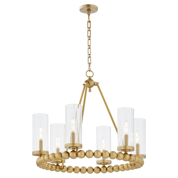 Quorum Home Quorum - 661-6-80 - Six Light Chandelier - Aged Brass