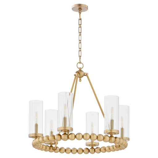 Quorum Home Quorum - 661-6-80 - Six Light Chandelier - Aged Brass
