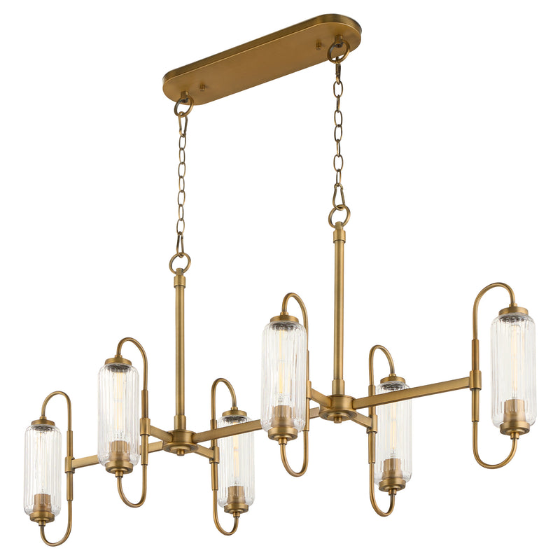 WHITMIRE 6 Light Linear - Brushed Brass