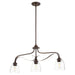 Quorum Home Quorum - 6627-3-286 - Three Light Island Pendant - Oiled Bronze w/ Clear/Seeded